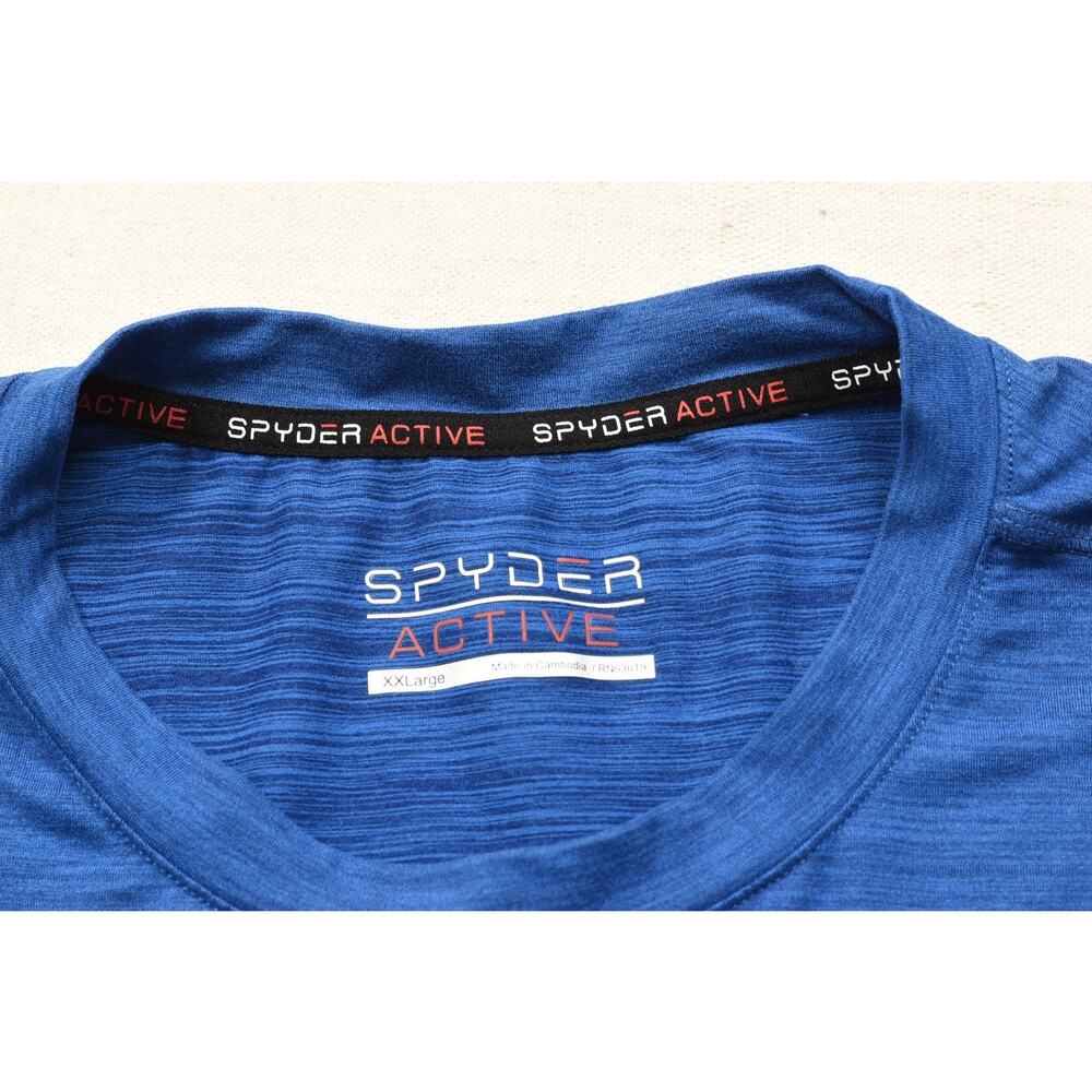 Spyder Men's Athletic Shirt Size 2XL XXL Active Long sleeve Stretch - Picture 8 of 8
